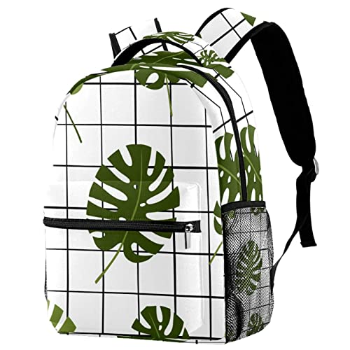 Sac à dos feuilles de palmiers tropicaux pour garçons filles grand volume