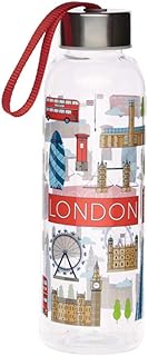 Puckator Water Bottle (Bottle) 500ml with Metal Cap London Icons - London - London