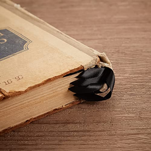 3 Pieces Bible Ribbon Bookmark Ribbon Markers Artificial Leather Bookmark With Colorful Ribbons For Books (Black) #TOP4