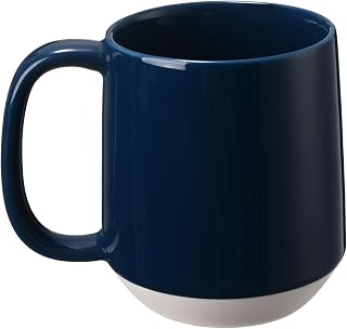 Miicol Ceramic Coffee Mug, 16 oz Large Coffee Cup, Tea Mug with Handle | Flat Bottom Mug for Men, Women, Office, Microwave and Dishwasher Safe, Multi-Color, Deep Ocean Blue
