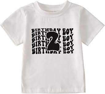 CM C&M WODRO Birthday Boy Shirt Toddler Outfit 2 3 4 5 6 Year Old Birthday Party T-Shirt 2nd 3rd 4th 5th 6th Birthday Gift