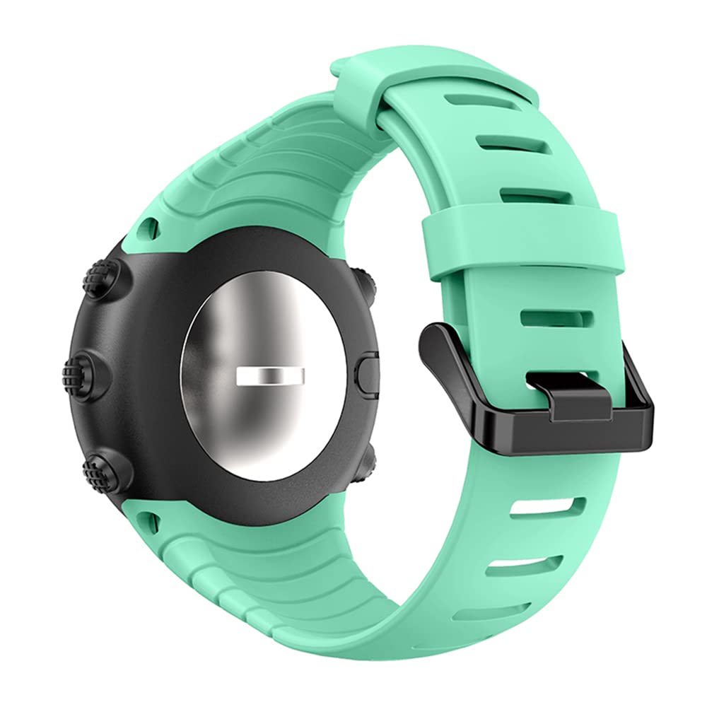 REYDA Silicone Strap Compatible with Suunto Core, Soft Flexible Breathable Silicone Watch Strap Sport Wristband Metal Buckle Clasp Bracelet Replacement Strap for Suunto Core Smart Watch