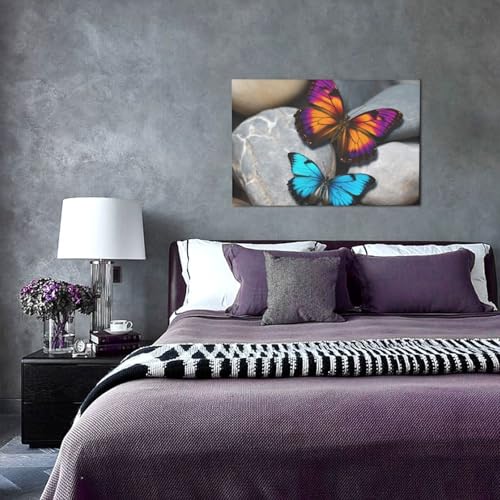 Impression sur toile de papillon colorée pour embellir votre chambre