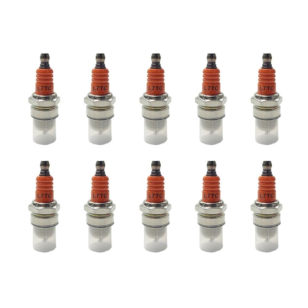 Bougies d'allumage L7TC pour tronçonneuse 2 temps BM6A BMR6A WS6E | Lot de 10 pièces
