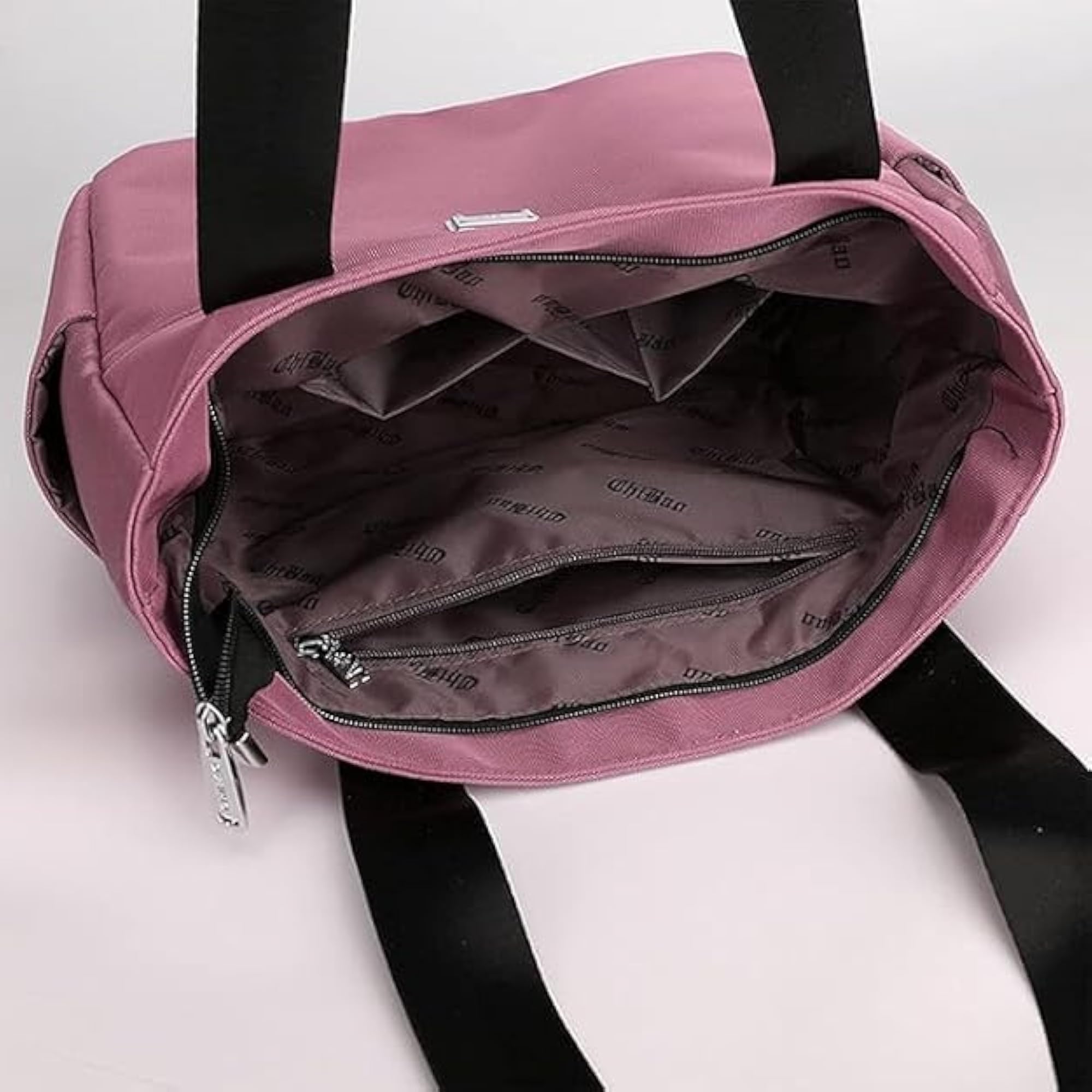 Women's Waterproof Nylon Shoulder Bag, Black