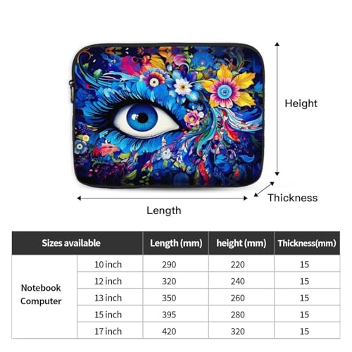 Flower Blue Eyes Laptop Sleeve Case 17 Inch Suitable For Notebook Computer Tablet Traveling Carrying Simple Case4