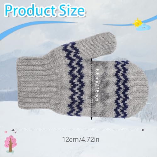 Baby-Winter-Knitted-Mittens Stretchy-Thick-Gloves Cold-Weather Warm-Snowflake-Mittens for 0-2Years Boys-Girls2