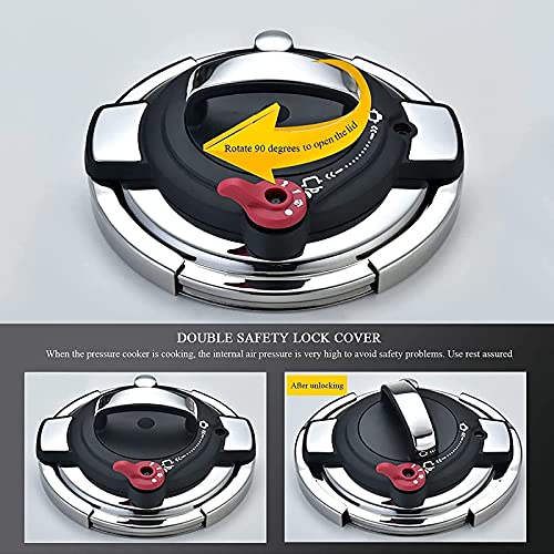 Household-High-Pressure-Cooking-Pot304-Stainless-Steel-Explosion-Proof-High-Pressure-Cooker-Suitable-for-Induction-Cooker-GasSilver-4L