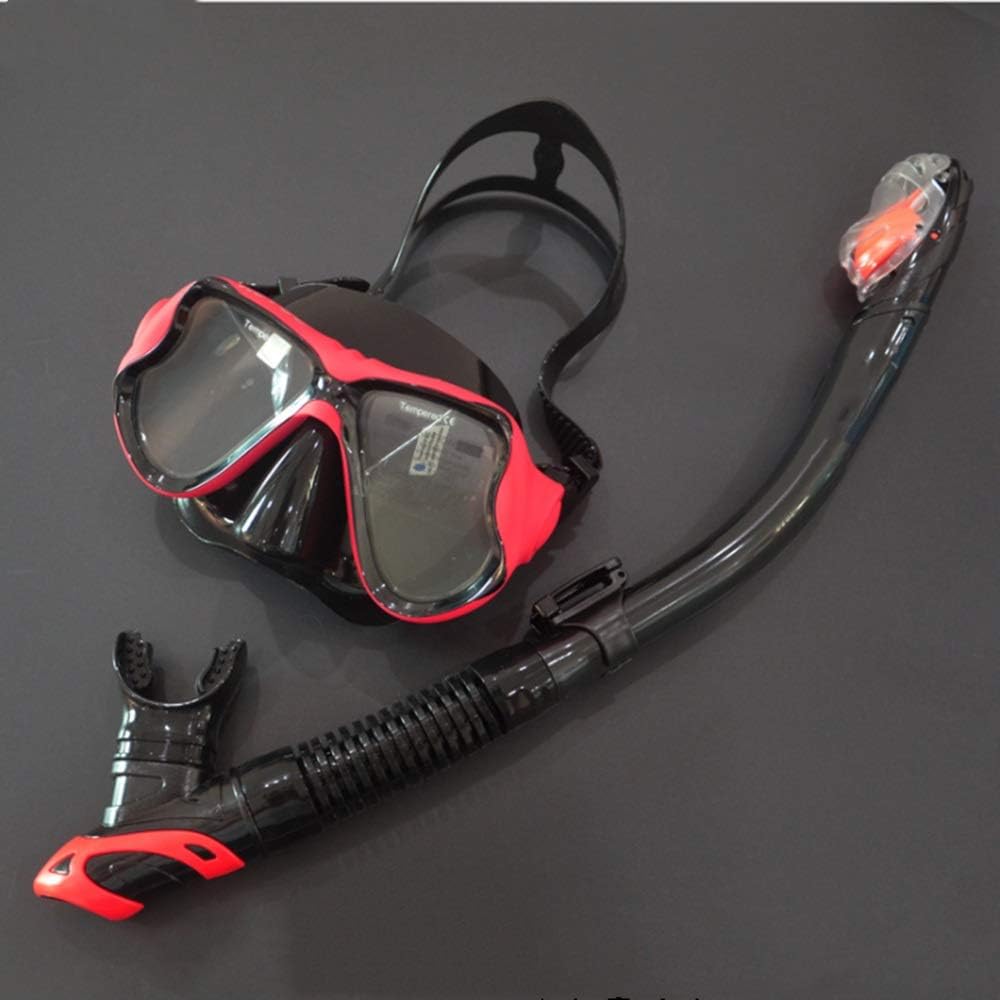GeRRiT Full Diving Mask Set Snorkeling Mask Adult Diving Mask Equipment Swimming Snorkeling Dry Snorkel Snorkeling Men and Women Diving Mask Diving Goggles