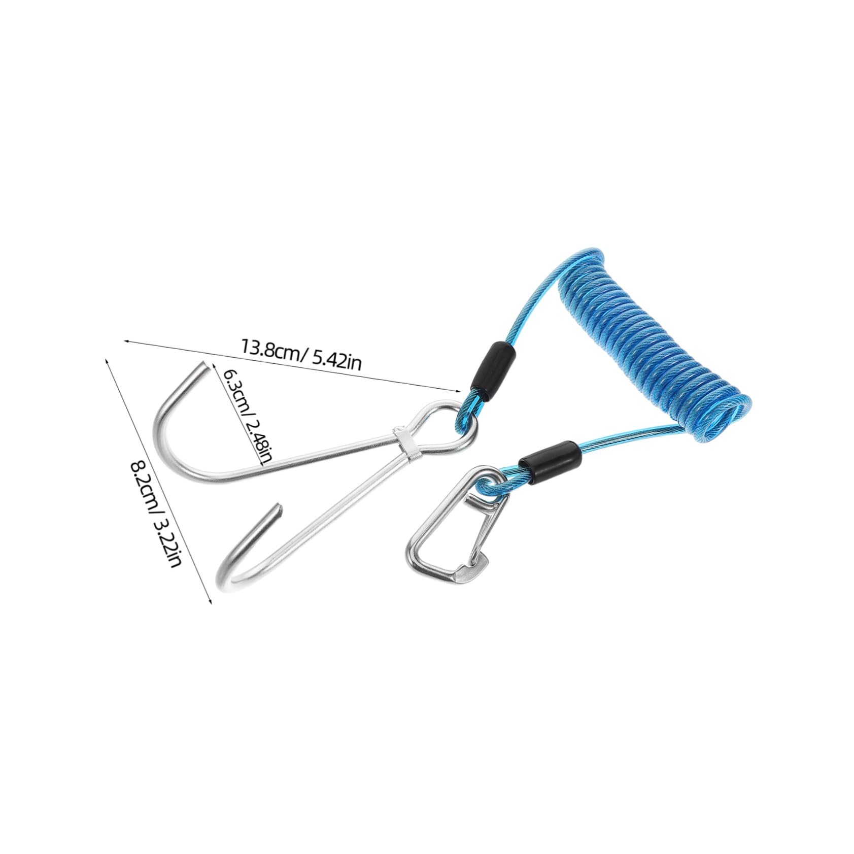 SUPVOX Stainless Steel Diving Gear Submersible Flow Hook Double Hook for Scuba Rope and Fishing