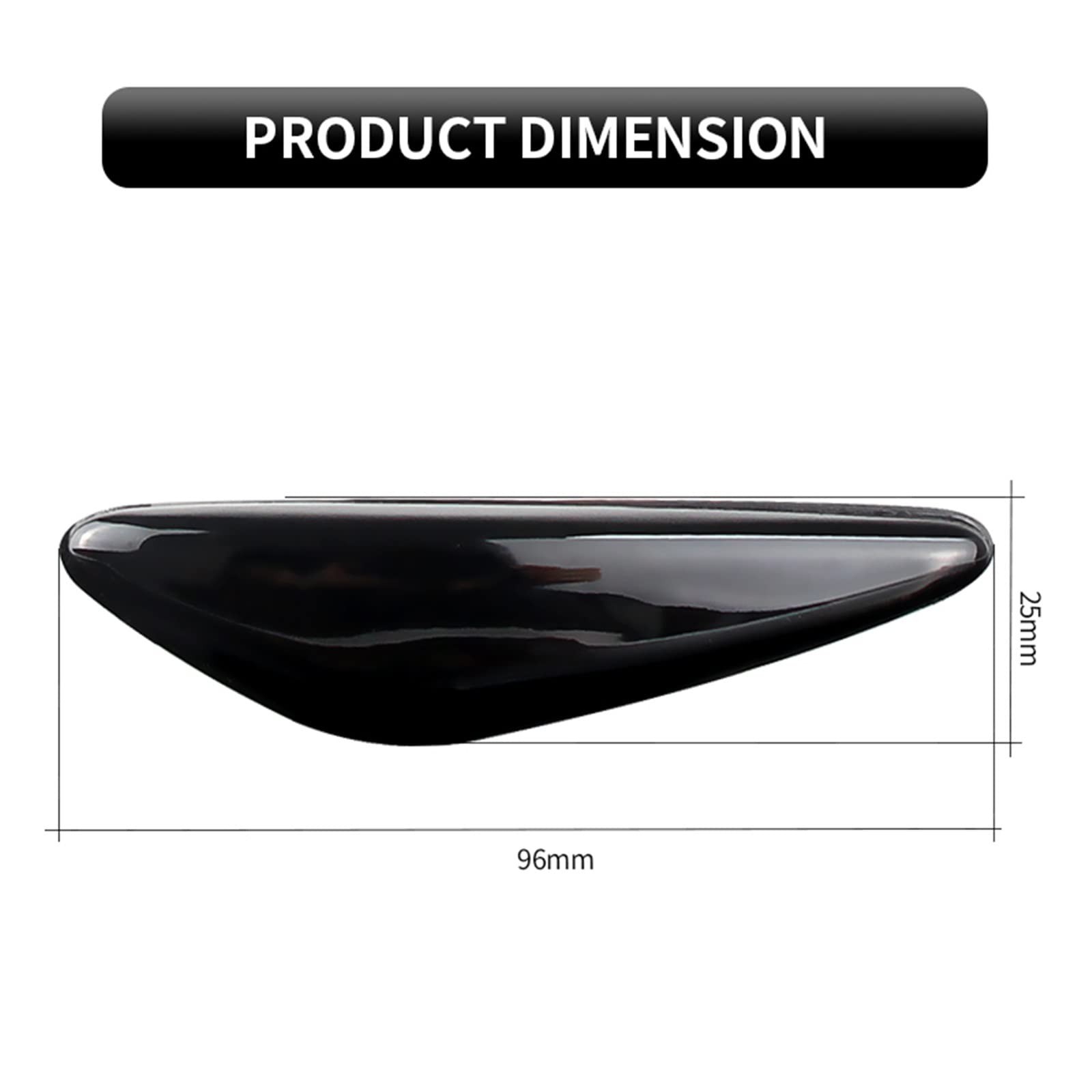 indicatore Luminoso per Auto Indicatori di Direzione Laterali Indicatori di Direzione OE: N24351130A N243-51-120A Compatibile con Fiat per 124 Spider 2017 2018 2019 2020