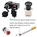 BlueFire® 5V/2.1A Dual USB Charger Socket Waterproof Motorcycle Handlebar Clamp Power Adapter Charger USB Charging System with Cigarette Lighter Socket and Voltmeter for Phones/Tablets/GPS