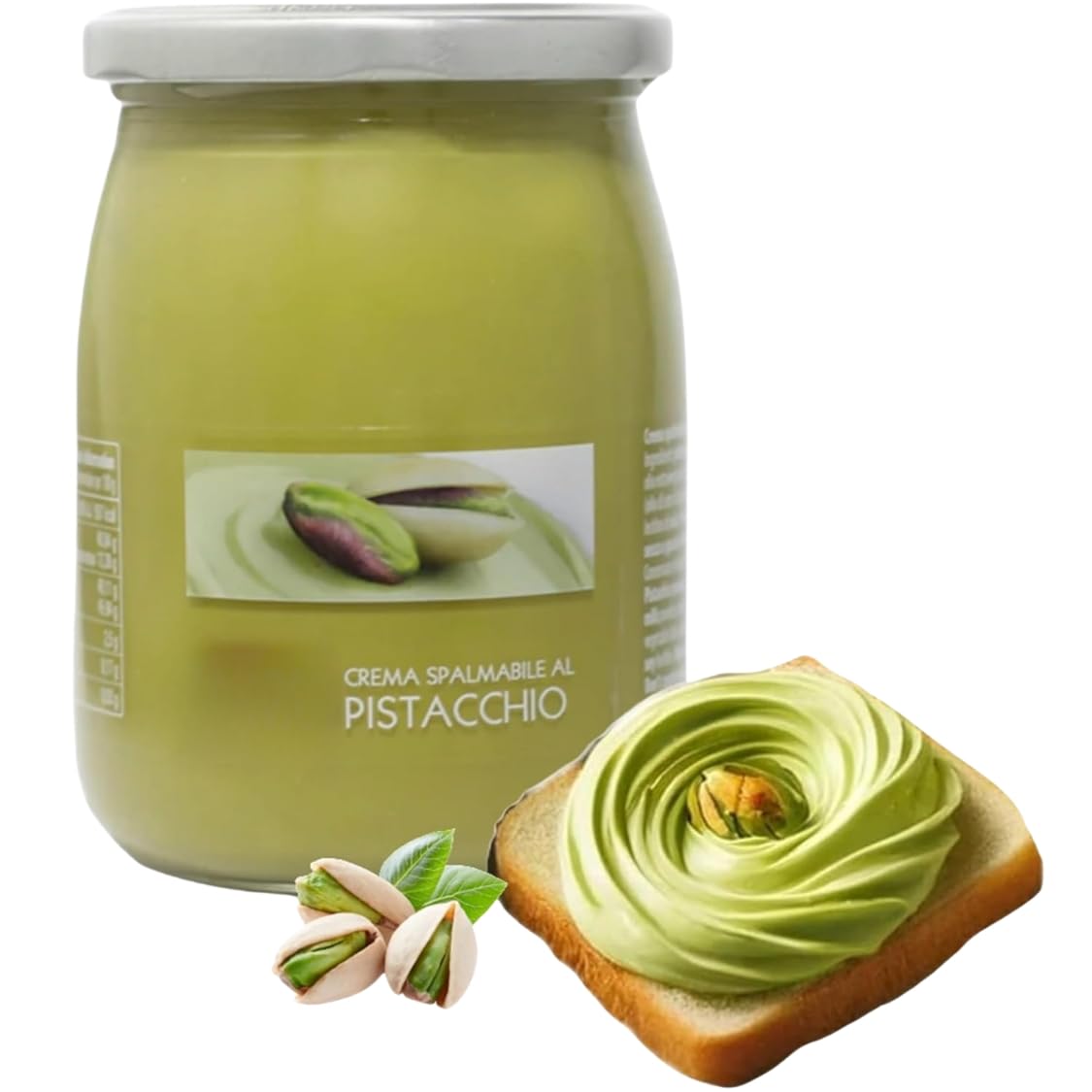 Pistachio Cream Spread | Italian Sweet Velvety Cream | Sicilian Pistachio Cream Spread | Great For Baking And Cooking | 600g