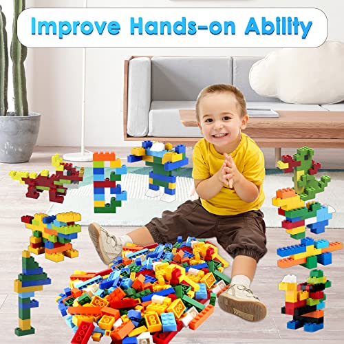 Mattoni-da-Costruzione-1000-Pezzi-Mattoncini-da-Costruzione-Classici-per-Bambini-dai-3-Anni-in-su-Colori-Casuali-8-Forme-con-Scatola-di-Immagazzinaggio-Compatibili-con-Tutte-le-Principali-March