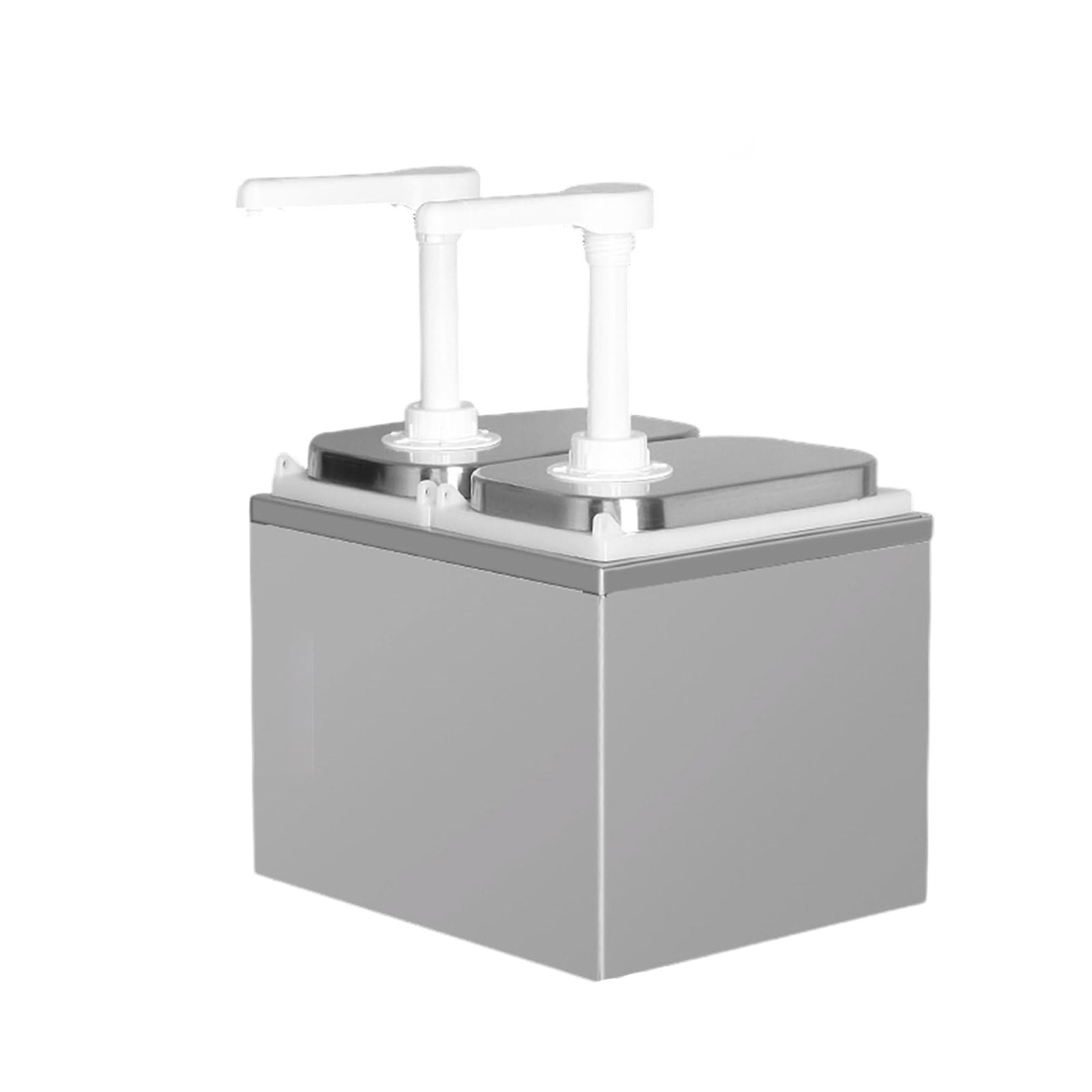 Grande Capacità Pressa A Mano Dispenser Liquido Acciai Inox Salsa Pompe Organizzatori Per Bevande Dessert Fare Condimento Acciaio Inox Salsa Dispenser