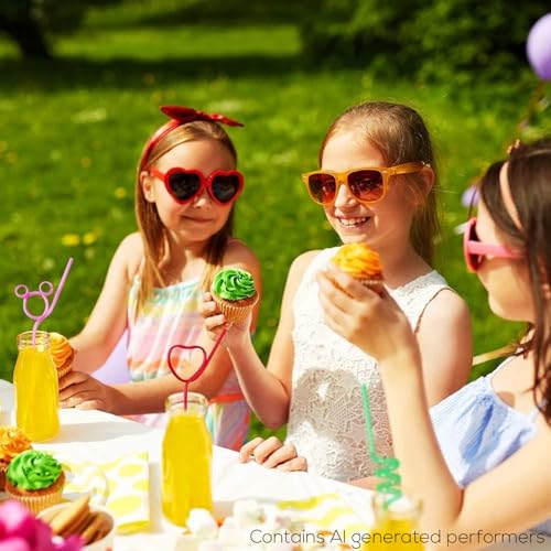60 pitillos locos reutilizables de colores para fiesta miniatura 2