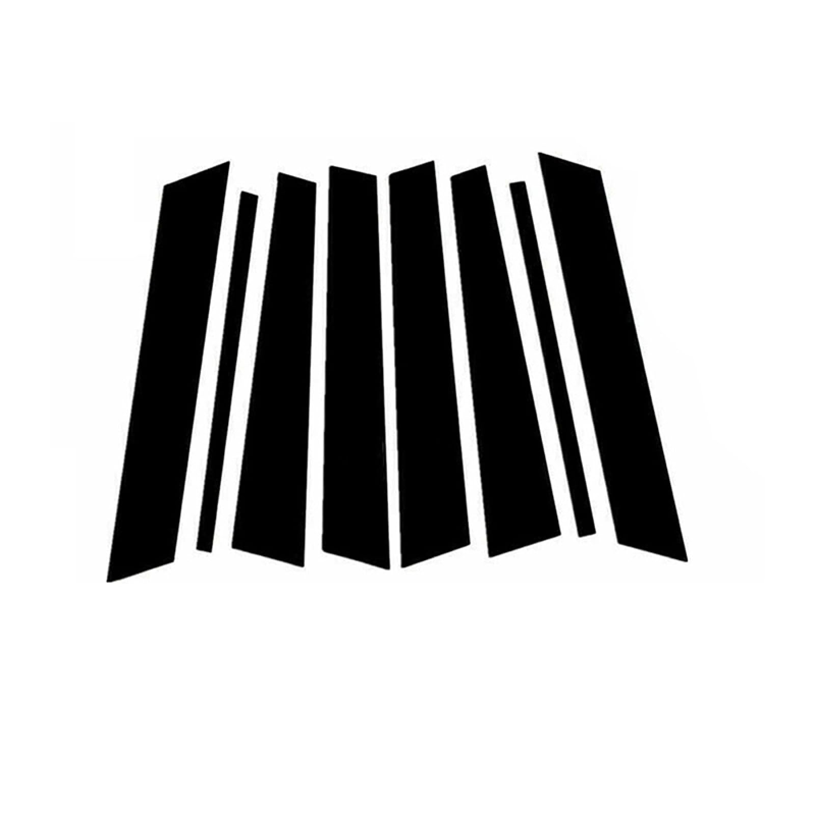 Car Center Pillar Door Window Trim for BMW X5 E53 2000-2006 Auto Exterior Window Trim Cover BC Column Sticker 8PCS