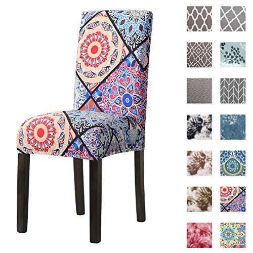 Padgene Fundas de Silla de Comedor Cubiertas Espesas Modernas Elásticas, Extraíbles, Lavables y Duradera, Sillas Altas Protectoras para Cocina, Comedor, Boda