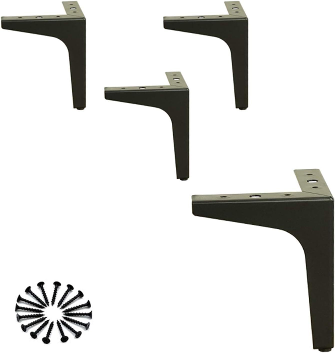 Rhllvj Black Sofa Feet Metal Polished Furniture Feet For Tables Cabinets Cupboards Sofa Chairs, Replaceable Triangle Furniture Feet(,17Cm (6.69In))