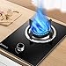 Burners Gas Hob Built-in Gas Hob 4.8KW,Desktop/Built-in Home Kitchen Single Burner Gas Stove ，Easy To Clean,Compatible With All Cookware(Stainless Steel,LPG)