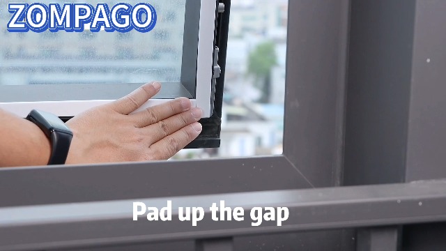 Image of ZOMPAGO Foam Tape Weather Stripping, 2.4in x 16.4FT White Single Sided Adhesive Rubber Seal Strip, Window Gap Filler & Door Seal Weatherstripping for Doors, Exterior Window Gasket Door Insulation