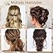 papasgix Braided Hair Clips For Women, 8Pcs Sparkling Crystal Stone Hair Clips, Shiny Rhinestone Hair Clip, Hair Accessories for Styling Sectioning with 3 Small Hair Barrettes (Set 01)