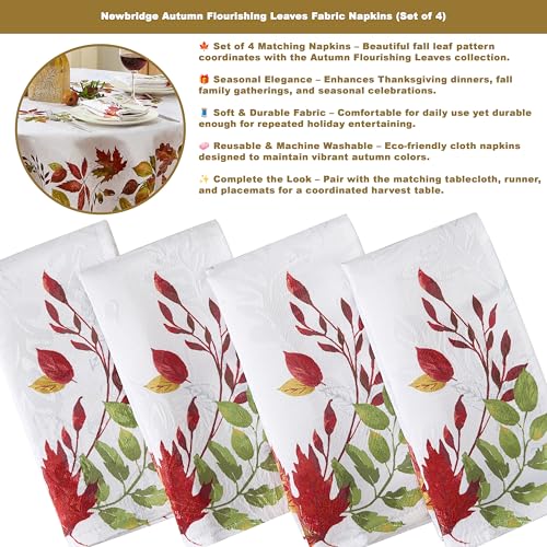 Servilletas de Tela Newbridge Flourishing Leaves Set x4 miniatura 3