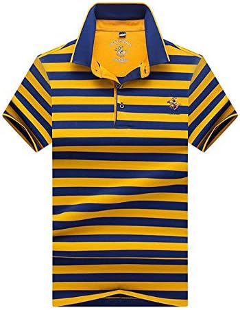 Polo Shirt Cotton Short Sleeve Striped 