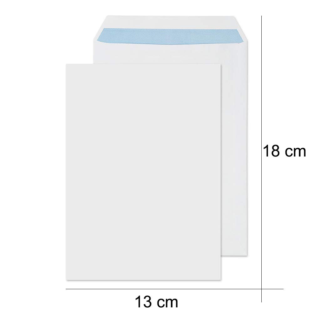 Buste Postali Bianche 12x18cm - Confezione Da 500 | Carta 80gr Con Lembo Gommato - Foto 2