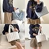 Uqezagpa Élégant sac matelassé pour femme avec espace de rangement spacieux, sac de courses pour étudiants et travailleurs urbains, sac à main léger et tendance, beige, One Size #1