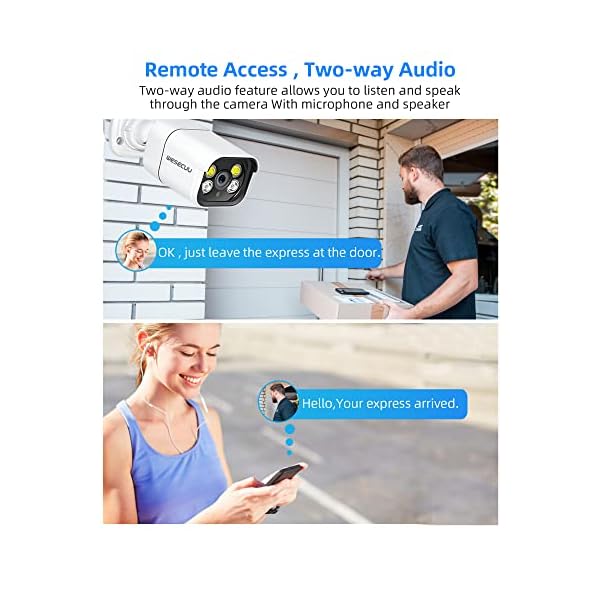 16CH ExpandableWESECUU Poe Security Camera System, 4K CCTV Camera Security System 8pcs IP Home Security Cameras Outdoor, 2-Way Audio, Human Detection, with 3TB HDD for 24-7 Recording (POE8 KIT) - Image 5