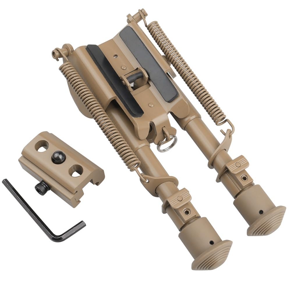 Bipied Tactique avec Adaptateur Picatinny, 6 À 9 Pouces Bipieds De Chasse Légers en Alliage D'aluminium