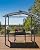 BPS 8x5 FT BBQ Grill Gazebo with Double-Tier Polycarbonate Roof, Steel Frame & Side Shelves, for Outdoor, Patio, Backyard