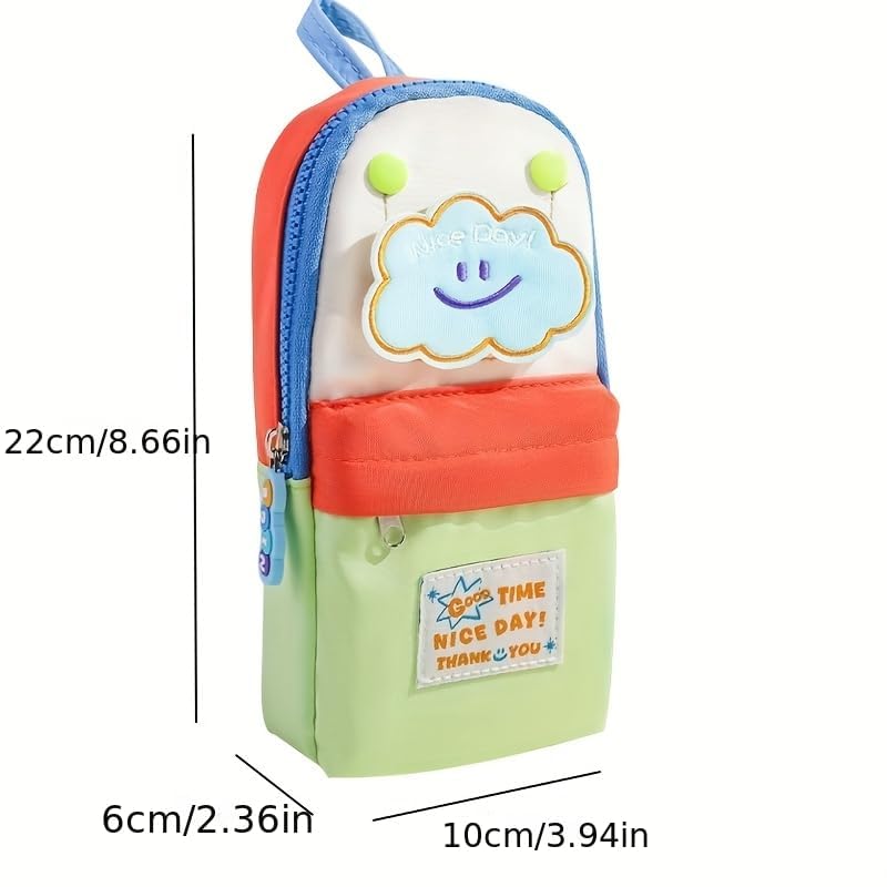 Image of Mini Backpack Pencil Case for Girls Cute Kawaii Pink Pen Pouch with 3D Cartoon Design, Large Capacity Multi Compartment Zipper Organizer, School Supplies Storage Bag for Kids Teens Makeup Use