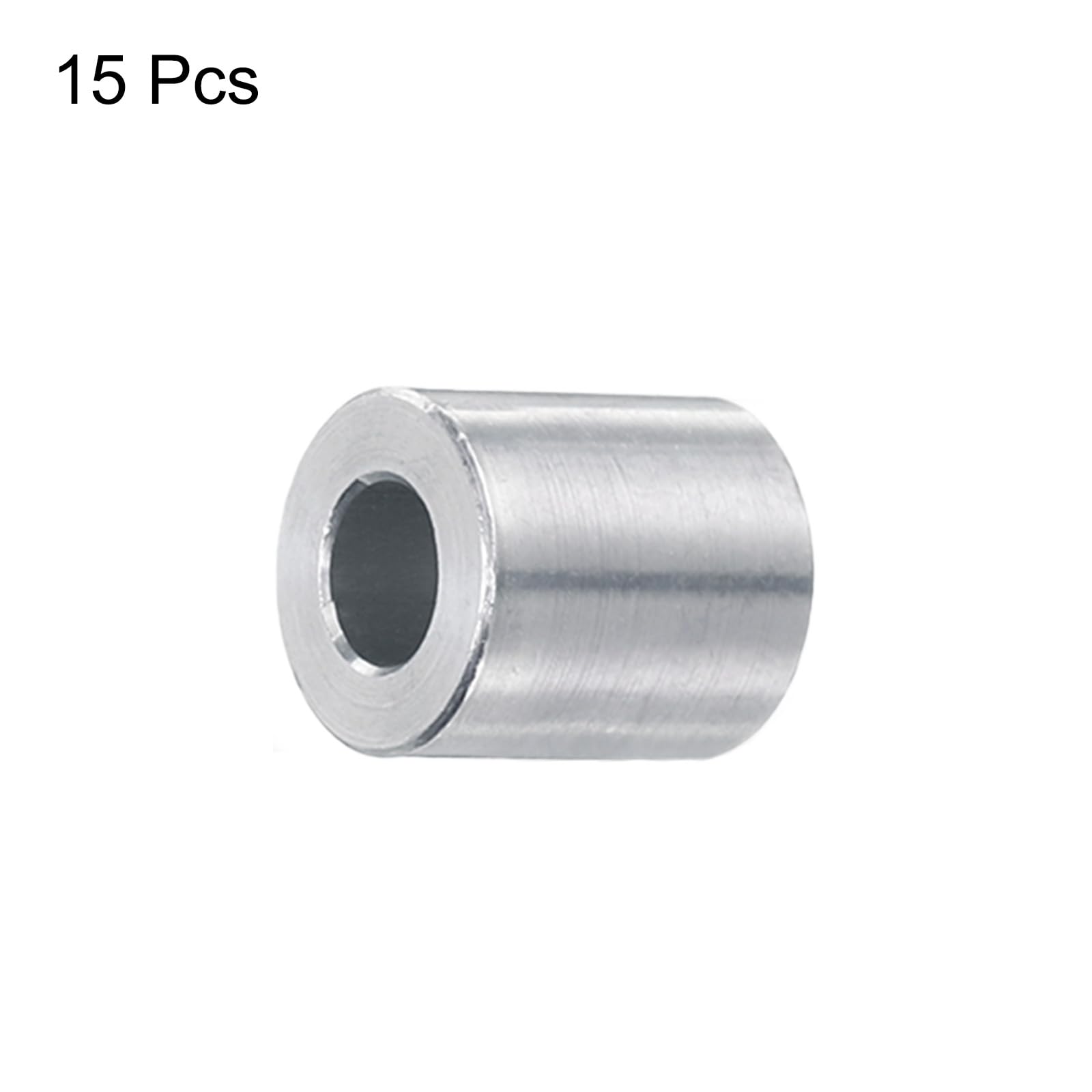 QUARKZMAN Aluminium-Abstandshalter – 5 Mm Bohrung, 10 Mm Ø, 40 Mm Länge – 15 Stück, Für M5 Schrauben – Wärmeableitung
