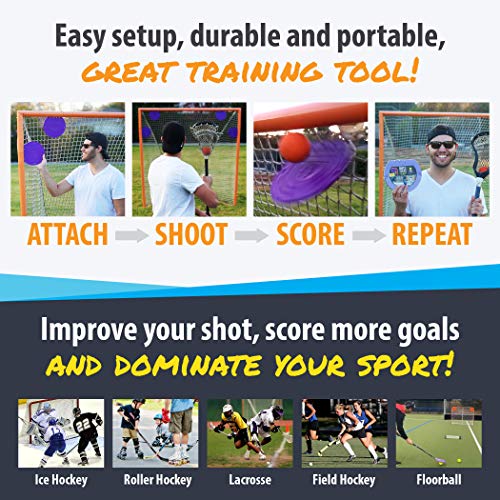 Top Shelf Targets Sniper 8-inch Magnetic Shooting Targets Limited Edition Purple (4 Pack Set) for Hockey and Lacrosse Excellent Practice Tool & Training Equipment