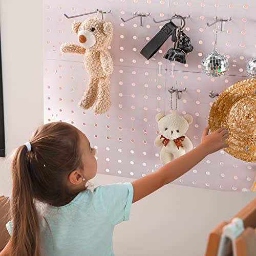 Hicarer 200 Pieces Pegboard Hooks For Hanging Stainless Steel Display Peg Hooks Peg Board Holders Wall Hooks Metal Pegboard Hardware For Garage Home Wall Tool Storage Organizer thumb #4