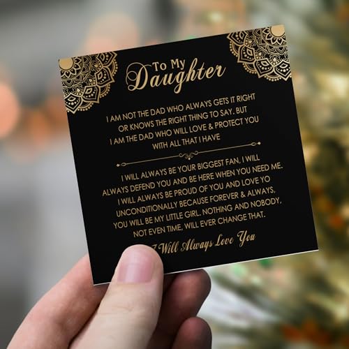 Image of To My Daughter Bracelet From Mom And Dad With Heartfelt Message & Elegant Box, Valentines Gifts For Daughter, Jewelry Gift For Daughter From Mother and Father On Birthday, Graduation