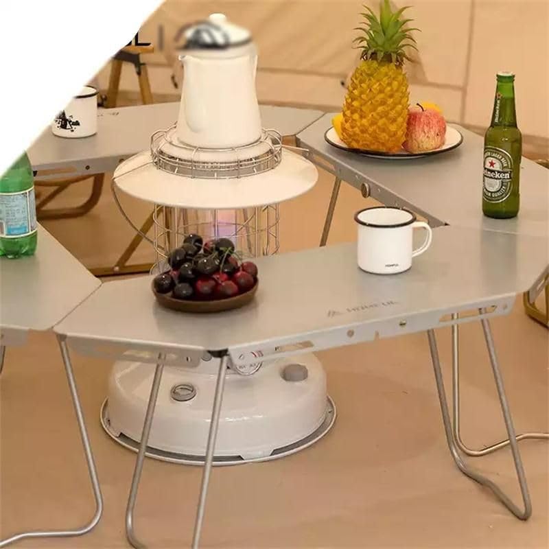 Ultra Light Aluminum Folding Picnic Table - Outdoor Camping Essential Black image 4