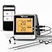Produktbild DOQAUS Grillthermometer Bluetooth mit 50m Reichweite, Fleischthermometer Kabellos mit Magnet Design, Temperaturalarm und Timer-Alarm, Grill Thermometer Digital für BBQ, Küche, Ofen(2 Sonden)