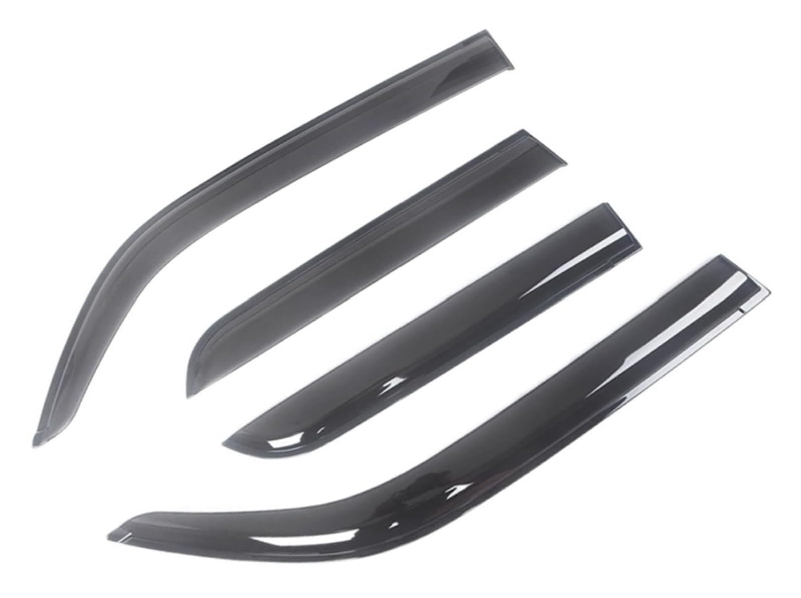 Black Tinted Side Window Visor Guard Rain Deflectors Awnings Shelters