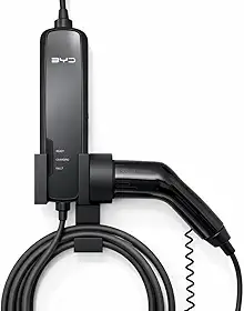 BYD Suporte de Parede para Carregador Portátil Veicular, Organizador Premium com Fixação Segura, Preto