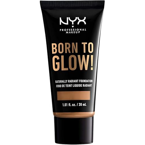 NYX PROFESSIONAL MAKEUP Born To Glow Naturally Radiant Foundation, Medium Coverage - Cinnamon
