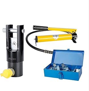 MXBAOHENG Hydraulic Crimping Pliers Crimping Tool with Hand Operated Hydraulic Pump 16-300mmÂ² (Yellow Pump)