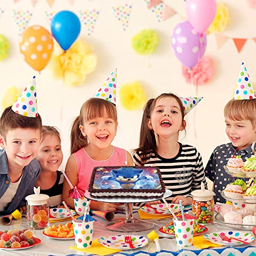 8.3 X 11.7 Inch Edible Square Cake Toppers – Sonic Themed Birthday Party Collection Of Edible Cake Decorations #TOP5