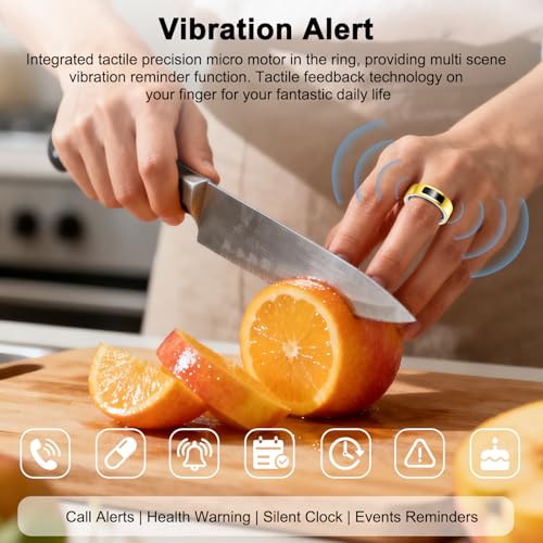 uaue スマートヘルスリング 女性用 男性用 振動アラート タッチコントロール フィットネストラッカーリング 睡眠/女性の健康/心拍数/歩数 IP68 防水 iPhoneとAndroid用 シルバー 11 サブスクリプションなし