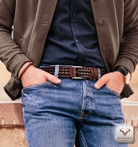 BULLIANT 2-Pack Braided Leather Belt