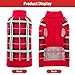 PUPTECK Dog Sweaters for Large Medium Small Dogs - Fall Classic Plaid Style Puppy Holiday Winter Coat Clothes for Female Girl Male Boy Warm
