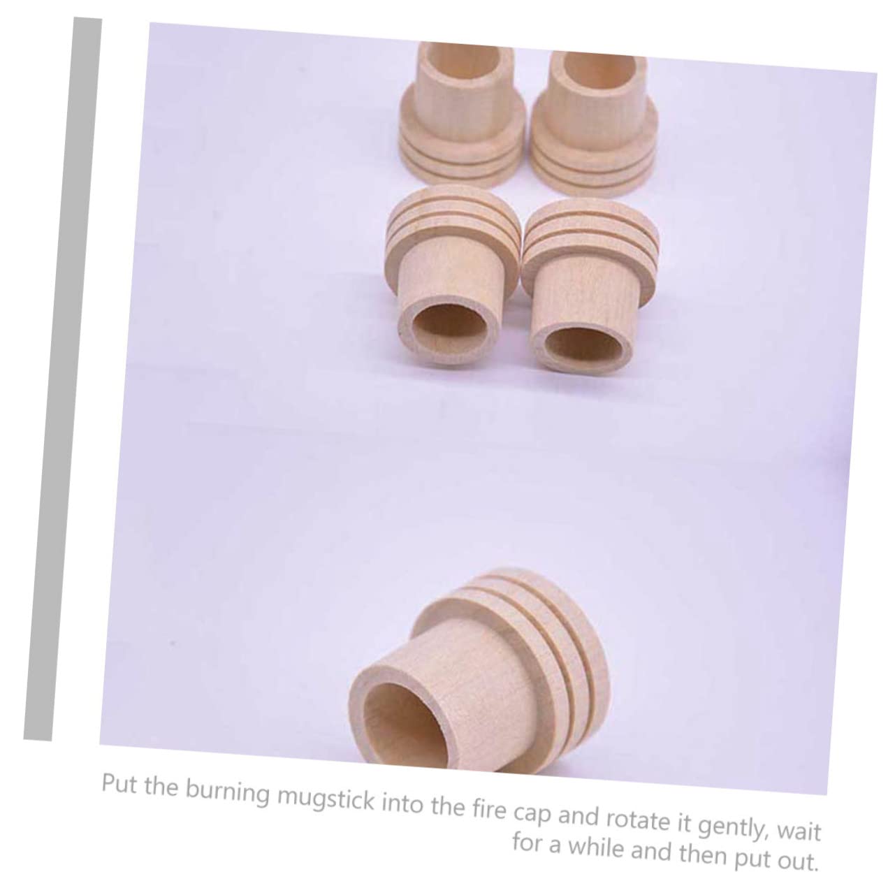 FOMIYES Moxa Extinguisher for Moxibustion Sticks 20pcs Set Wooden Moxa Fire Extinguisher Moxa Roller Extinguisher