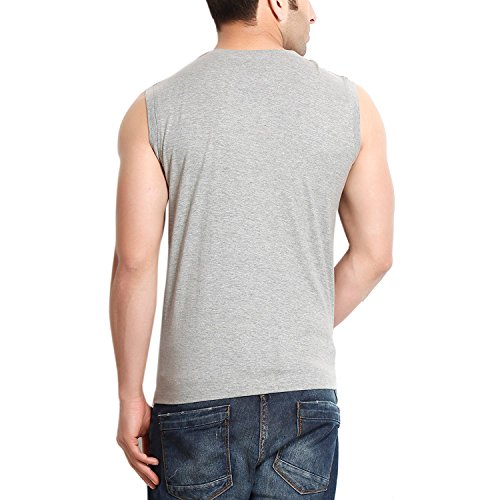 Image of GRITSTONES Men's Round Neck Cut Sleeve Muscle T-Shit GS60211VSTBLK